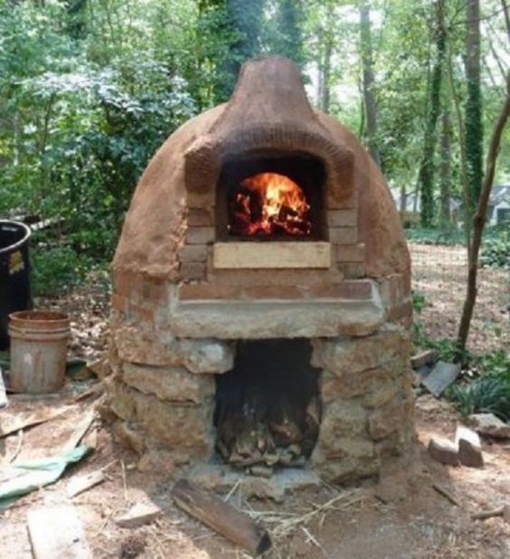 earthen barbecue oven