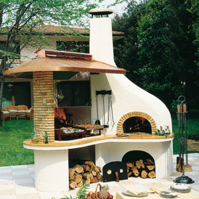 wood-fired oven for barbecue