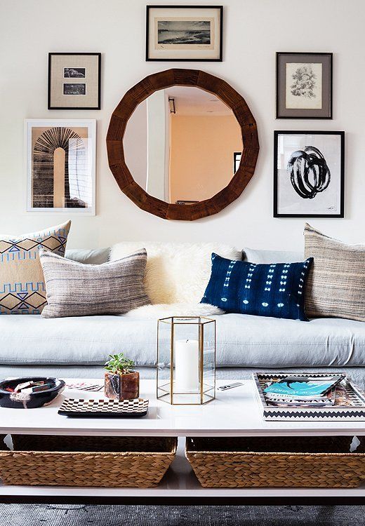 decorate with round mirrors X