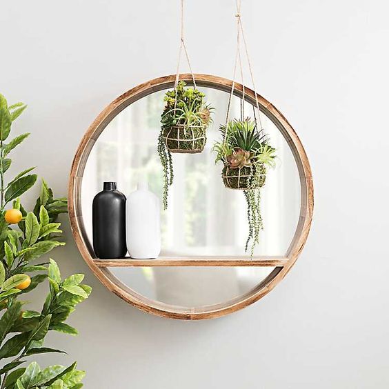 decorate with IV round mirrors