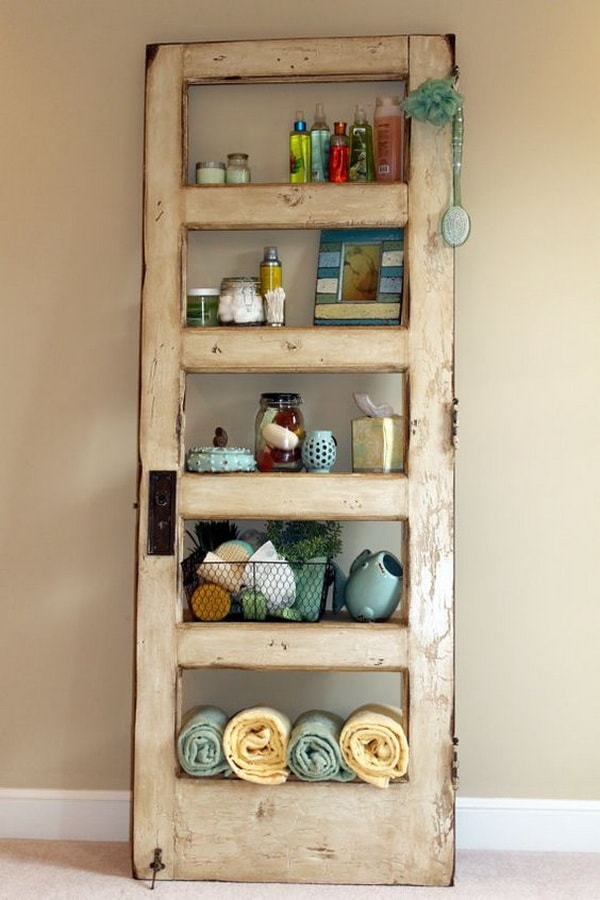 Shelf with recycled door