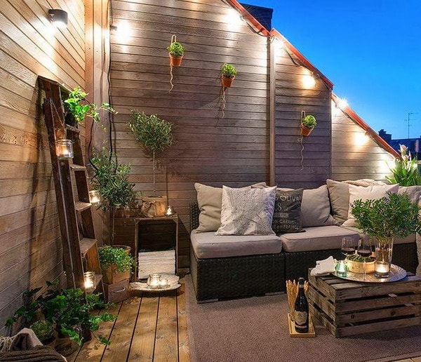 Beautiful terrace with lots of wood