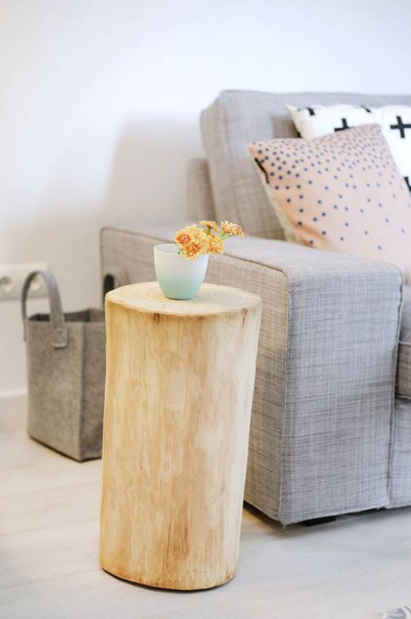Side table with trunk