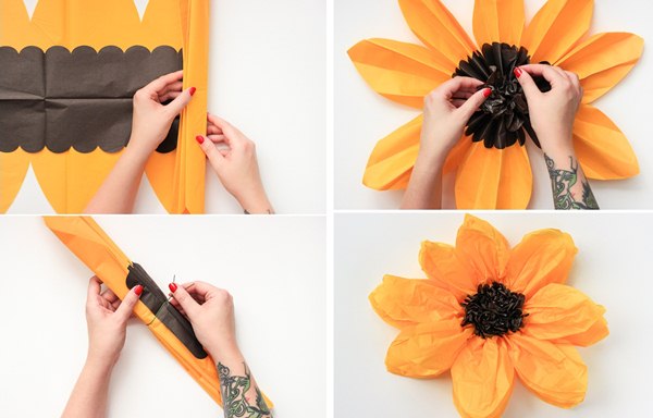 Paper party flowers