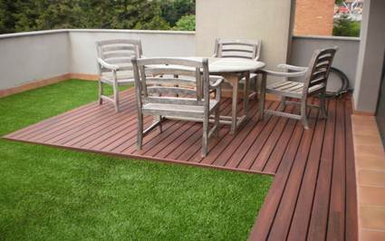 Artificial turf for terrace decoration