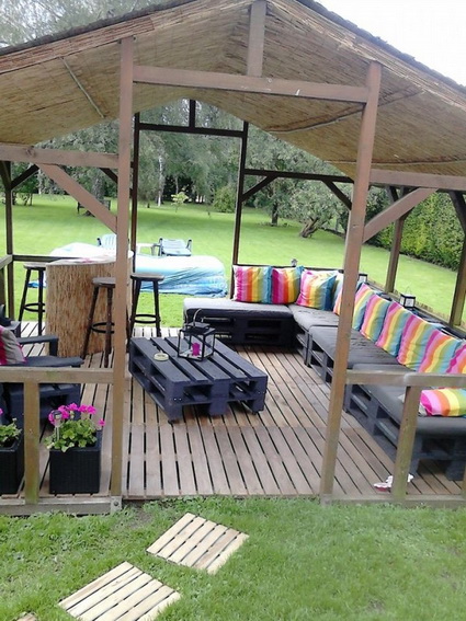 Quincho with pallet furniture