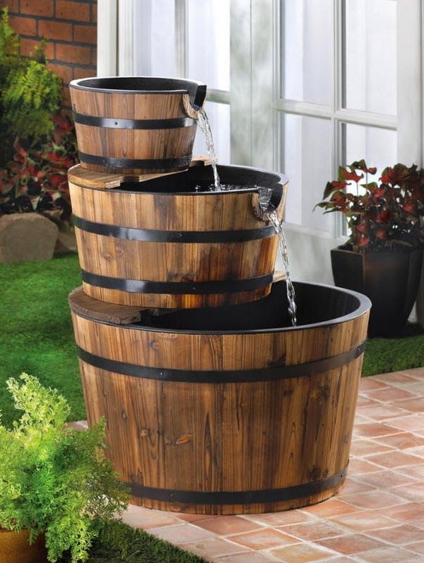 Water source made from recycled barrels