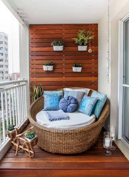Wood on small balconies