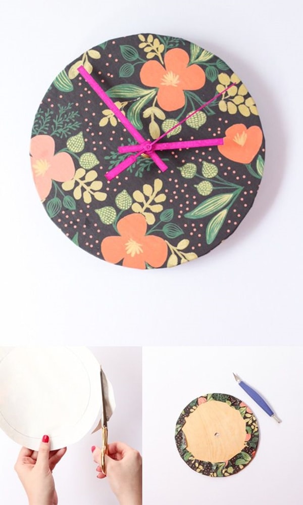 Homemade watch made with fabric