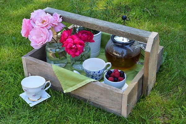 Tray made of wooden pallets