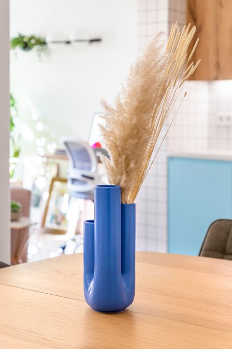 modern design vase in blue