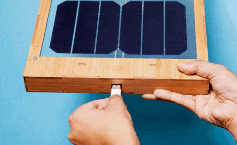 Solar panel for use in the window