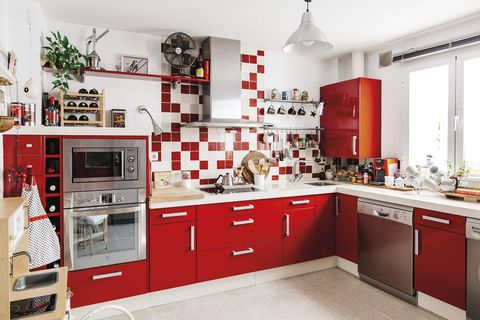 Cooking before and after: Before in red
