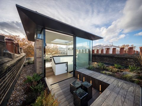 rooftop glazed studio with garden