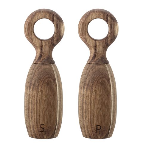 very decorative wooden salt and pepper shakers