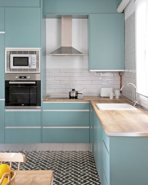 blue modern kitchen