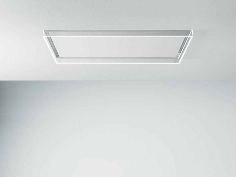 False ceiling hood ideas for kitchens without wall units n.02