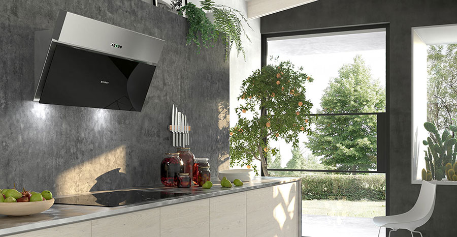 Wall hood ideas for kitchens without wall units n.02