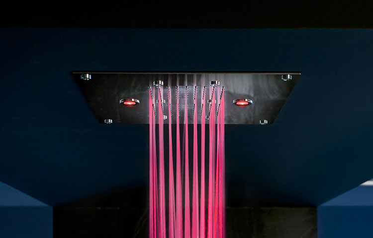 Chromotherapy shower head for emotional showers n.02