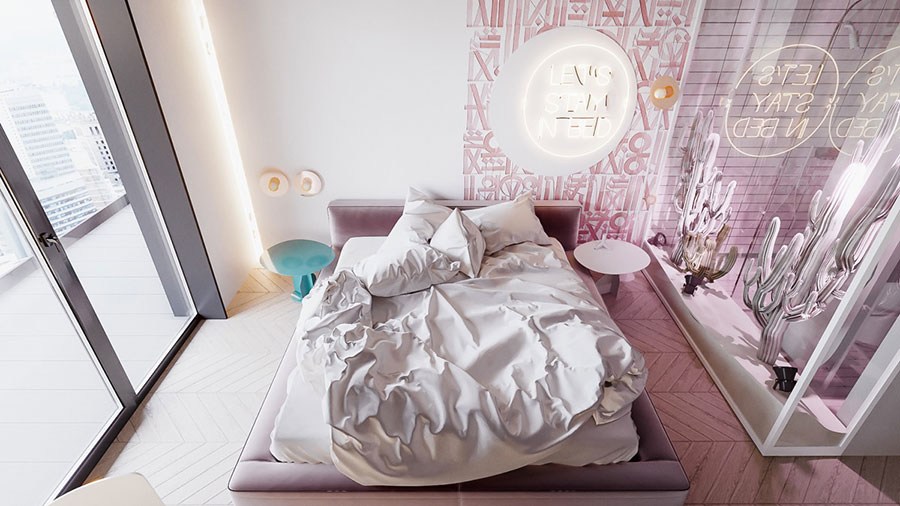 Ideas for decorating a pink bedroom # 23