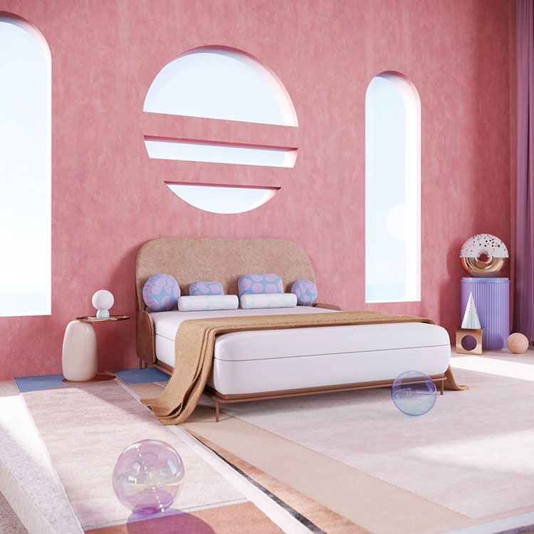 Ideas for decorating a pink bedroom # 14