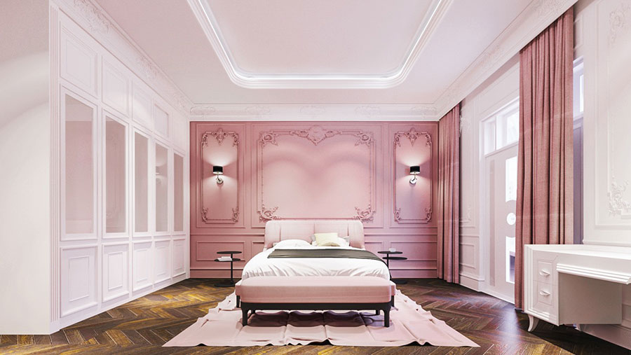 Ideas for decorating a pink bedroom # 10