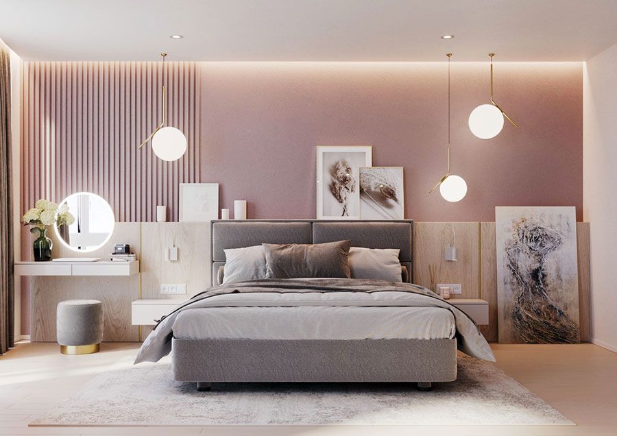Ideas for decorating a pink bedroom n.01