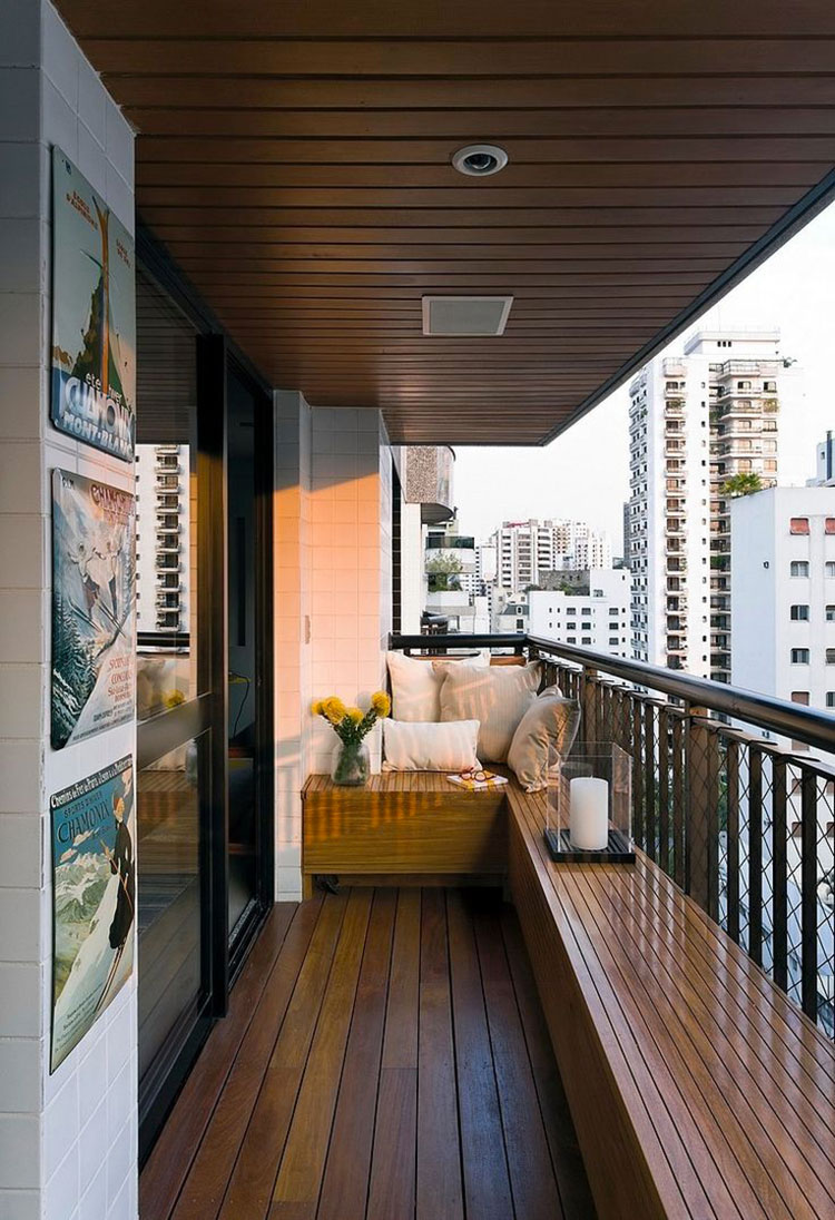Ideas for furnishing a narrow and long balcony n.03