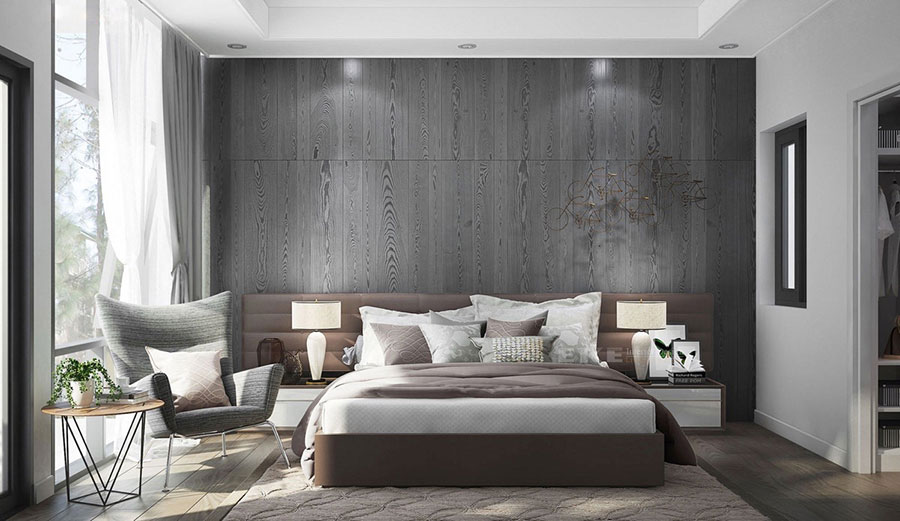 Ideas for decorating a gray bedroom # 18