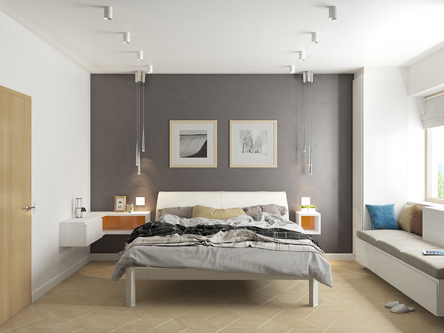 Ideas for decorating a gray bedroom # 14