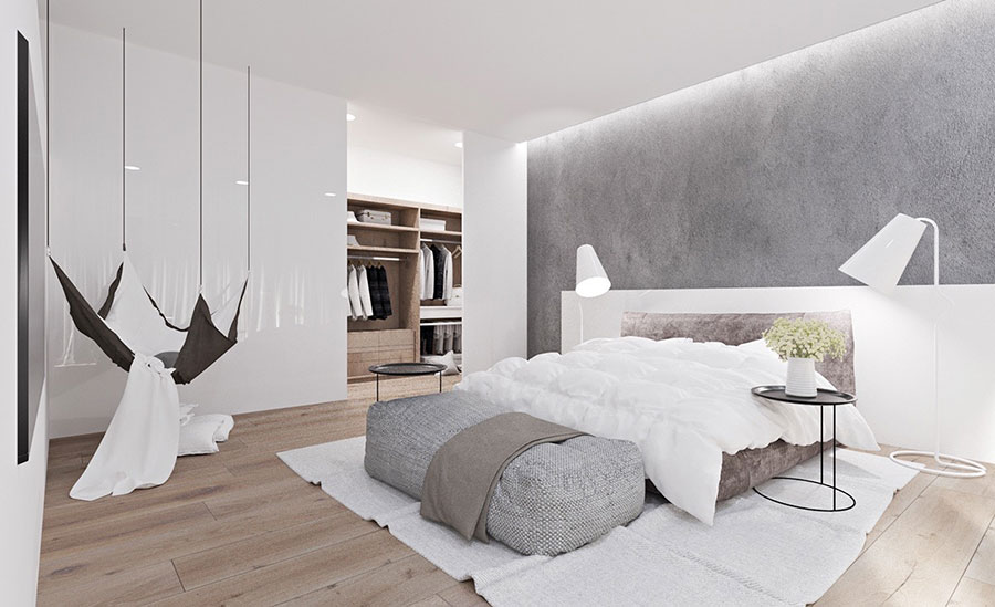 Gray and White Bedroom Decor Ideas # 01