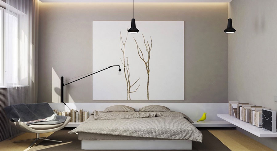 Gray and White Bedroom Decor Ideas # 02