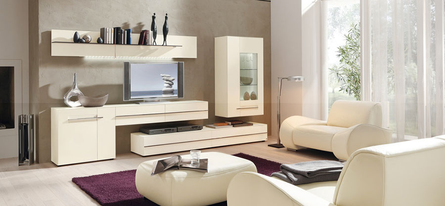 Ideas for decorating a white living room with a modern design n.11