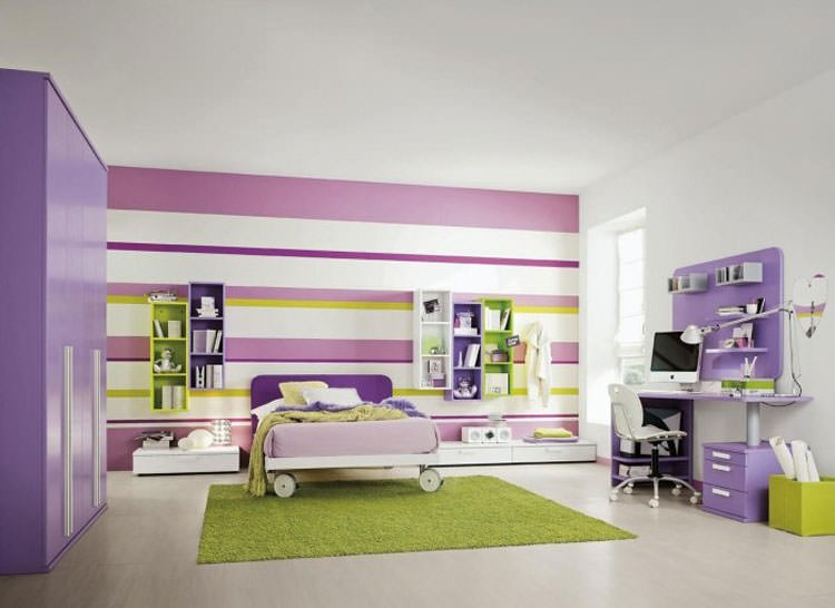 Kids bedroom with wall decorations n.07
