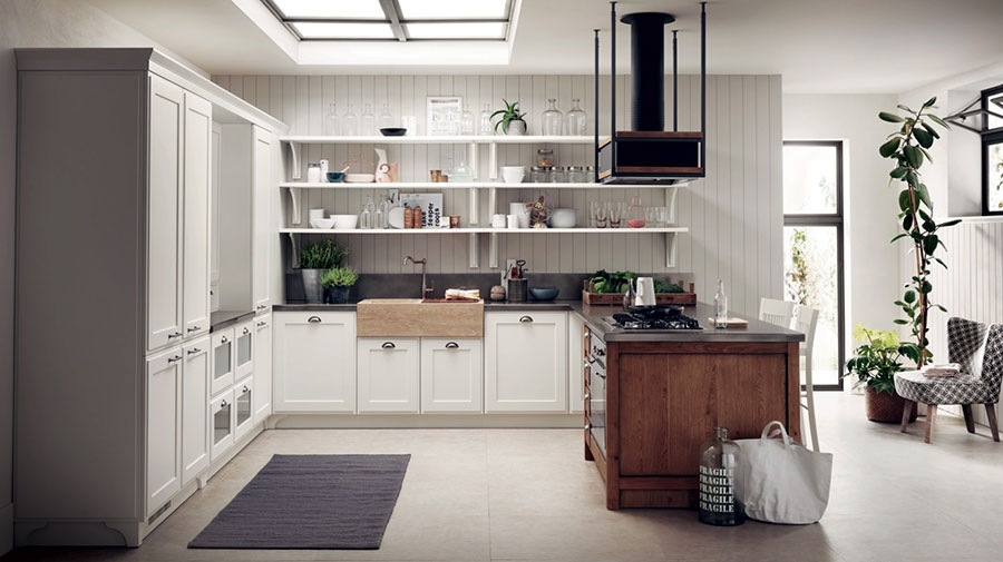 Kitchen model with open shelves n.10