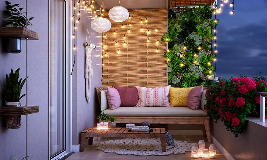 Ideas for decorating a balcony n.06