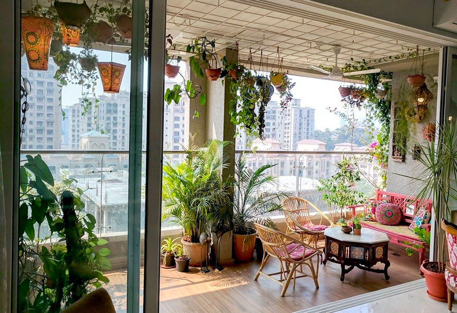 Ideas for decorating a balcony with plants n.06