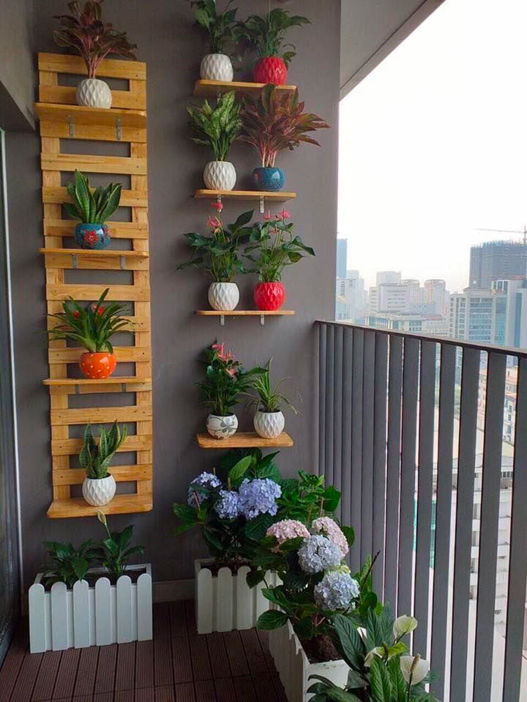 Ideas for decorating a balcony with plants n.07
