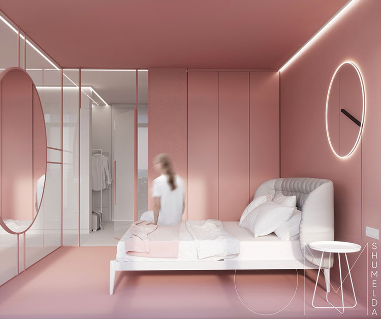 Ideas for decorating a pink bedroom # 03
