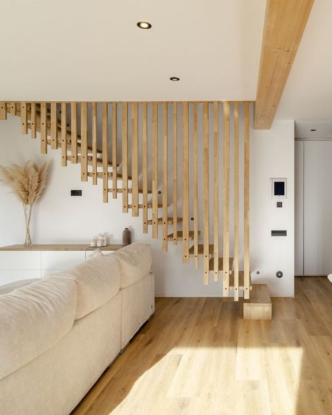the most sustainable house in europe is spanish stairs with wooden slats
