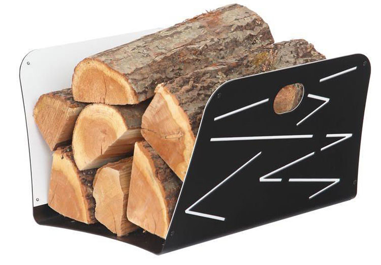 Indoor log holder model with a modern design n.18