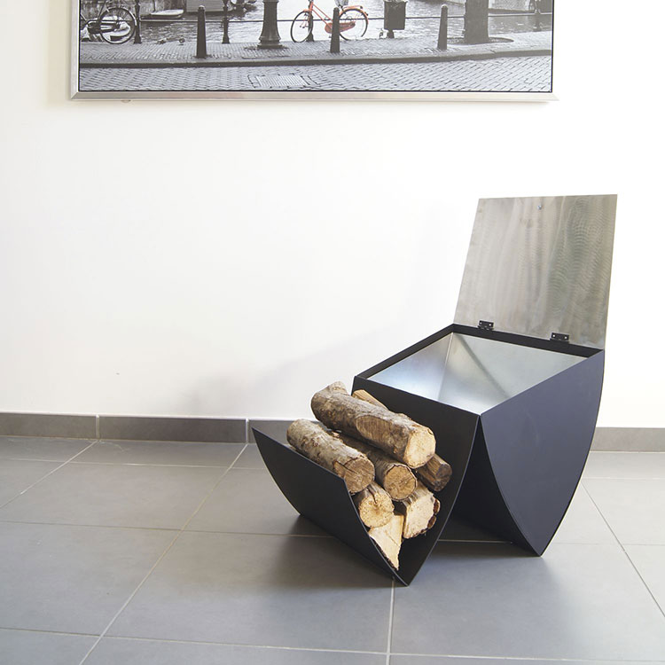 Indoor log holder model with a modern design n.16