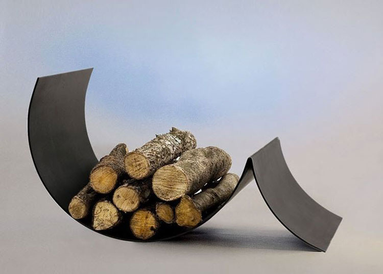 Indoor log holder model with modern design n.03