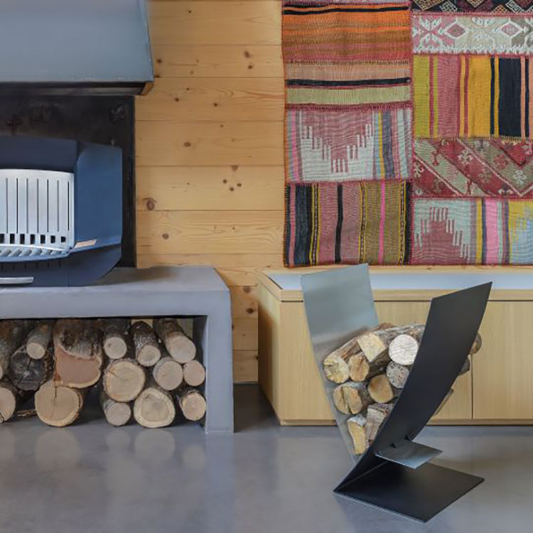 Indoor log holder model with modern design n.17