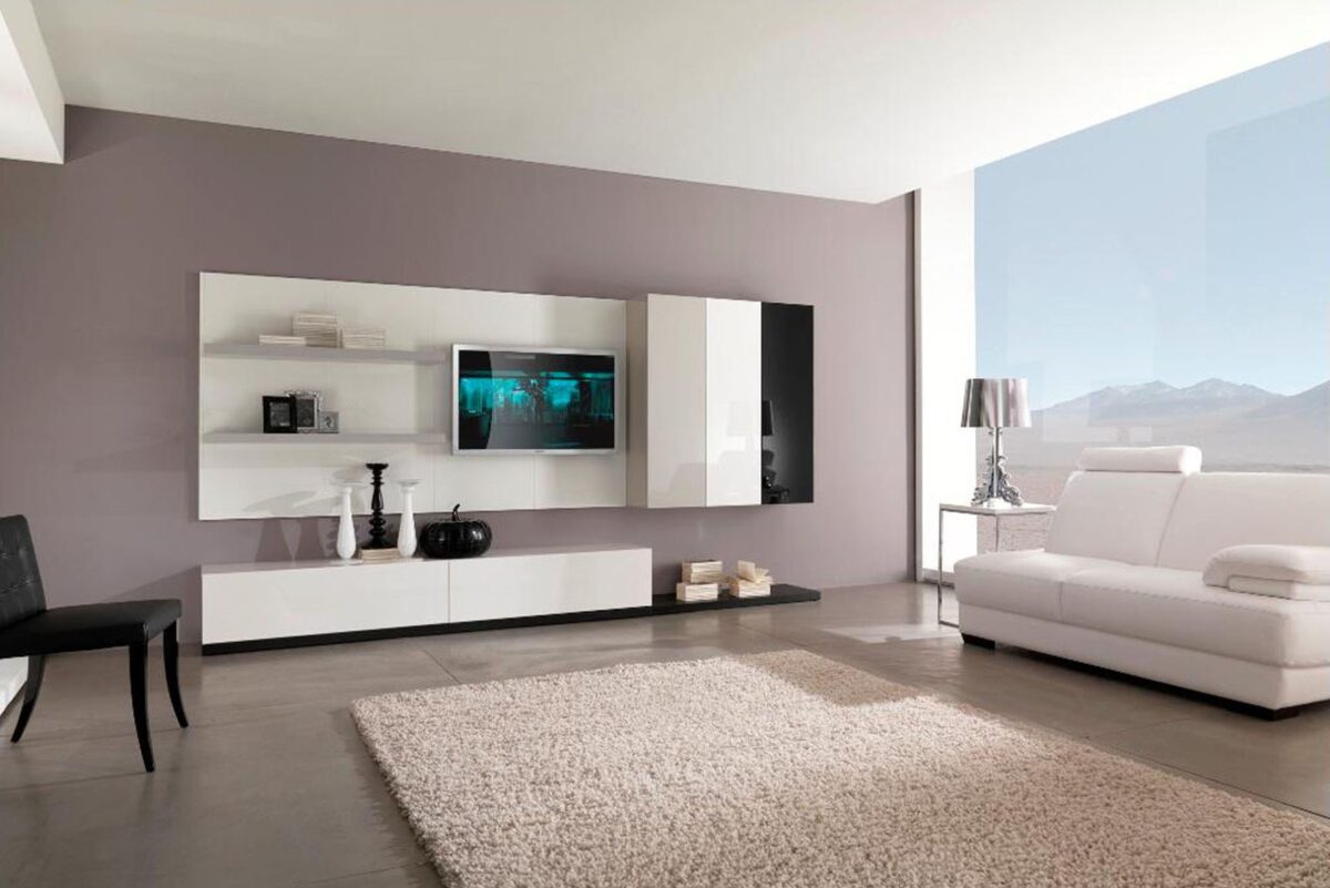 Perfect-colors-for-a-contemporary-living-room-the-walls that furnish