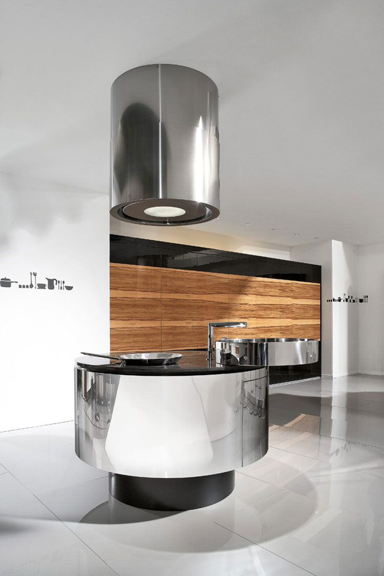 Modern steel kitchen in industrial style n.15