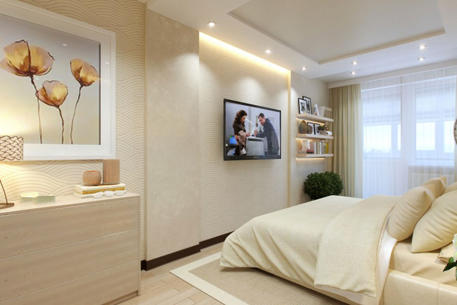 Ideas for decorating a beige bedroom # 17
