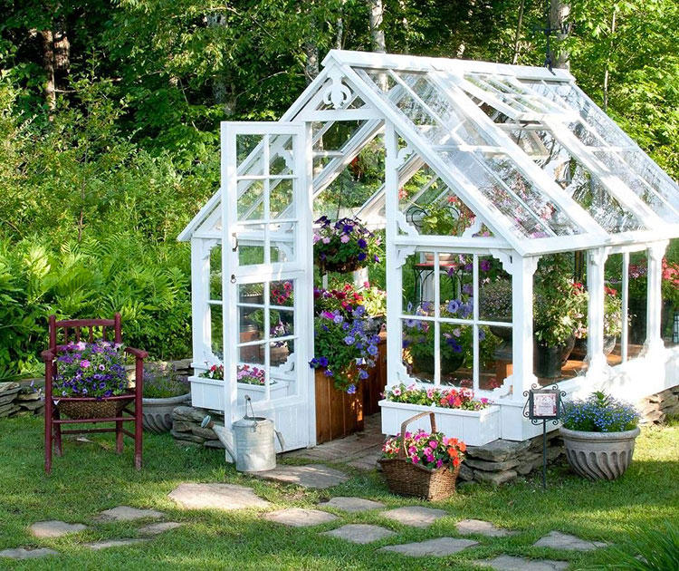 Glass garden greenhouse model # 29
