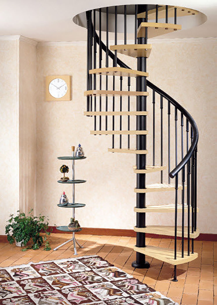 Spiral staircase model with wooden structure n.13