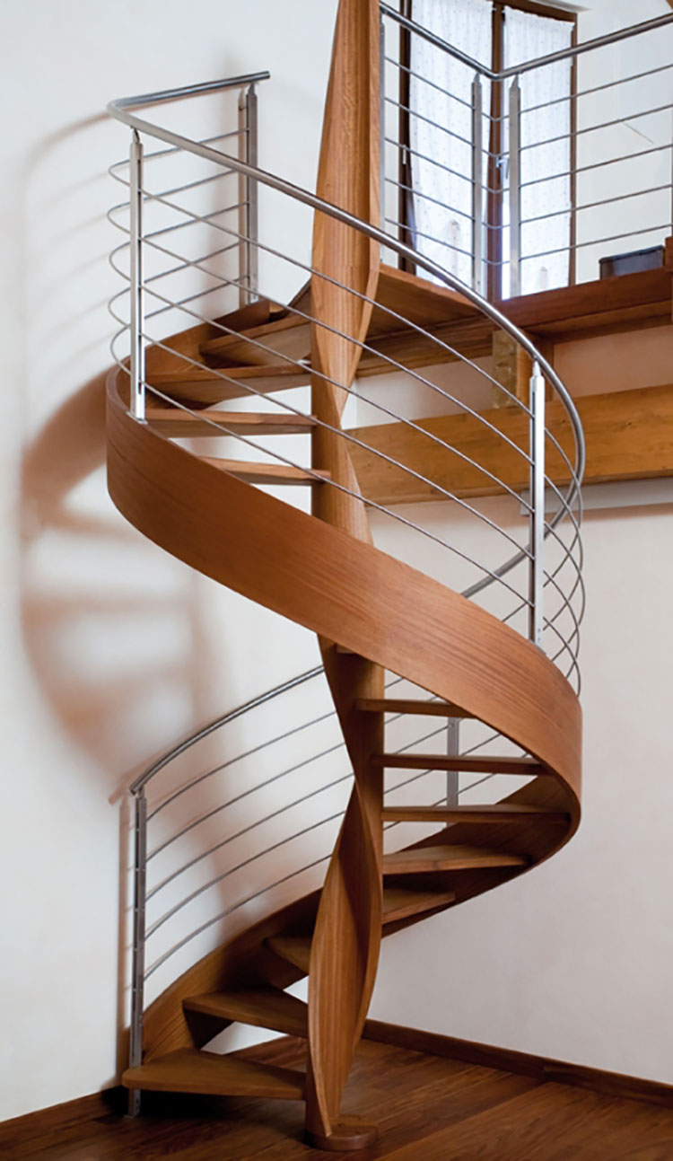 Spiral staircase model with wooden structure n.01